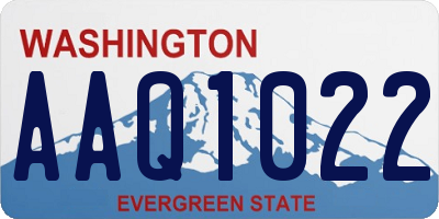 WA license plate AAQ1022