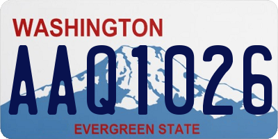 WA license plate AAQ1026