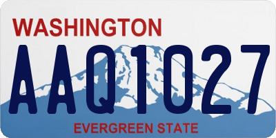 WA license plate AAQ1027