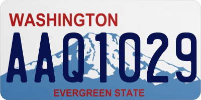WA license plate AAQ1029