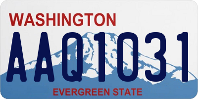 WA license plate AAQ1031