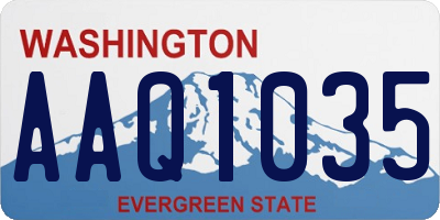 WA license plate AAQ1035