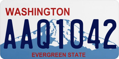 WA license plate AAQ1042