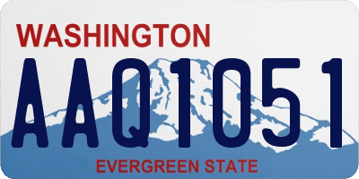 WA license plate AAQ1051