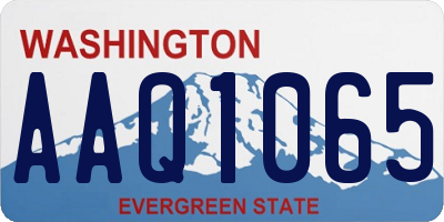 WA license plate AAQ1065