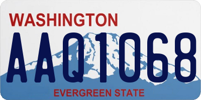WA license plate AAQ1068
