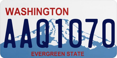 WA license plate AAQ1070