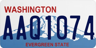 WA license plate AAQ1074