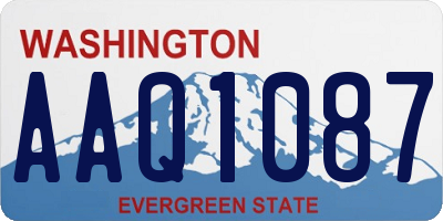 WA license plate AAQ1087