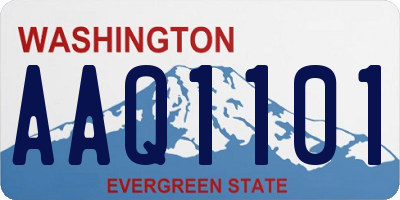 WA license plate AAQ1101