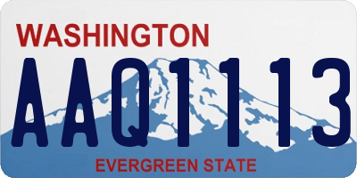 WA license plate AAQ1113