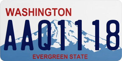 WA license plate AAQ1118