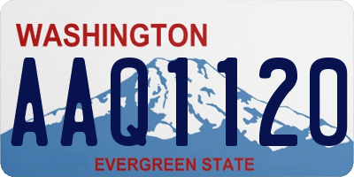 WA license plate AAQ1120