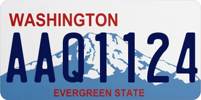 WA license plate AAQ1124