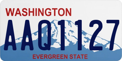 WA license plate AAQ1127