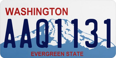 WA license plate AAQ1131