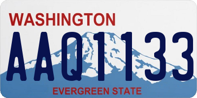 WA license plate AAQ1133
