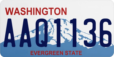WA license plate AAQ1136