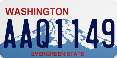 WA license plate AAQ1149
