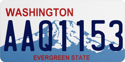 WA license plate AAQ1153