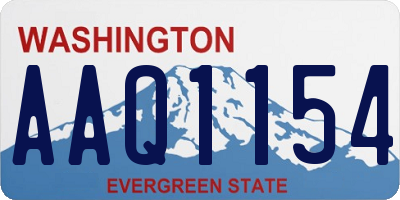 WA license plate AAQ1154