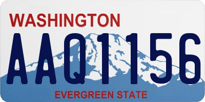WA license plate AAQ1156