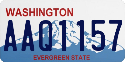 WA license plate AAQ1157