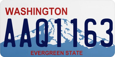 WA license plate AAQ1163