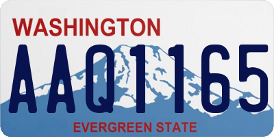 WA license plate AAQ1165