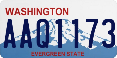 WA license plate AAQ1173