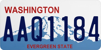 WA license plate AAQ1184