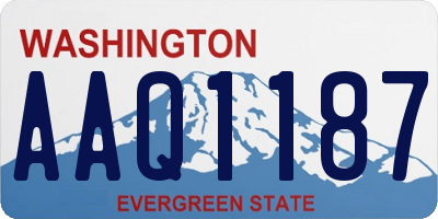 WA license plate AAQ1187