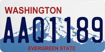 WA license plate AAQ1189