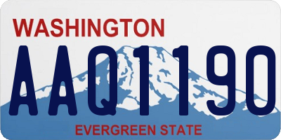 WA license plate AAQ1190