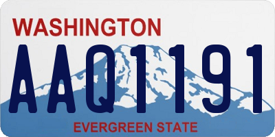 WA license plate AAQ1191