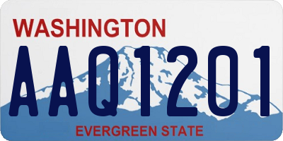 WA license plate AAQ1201