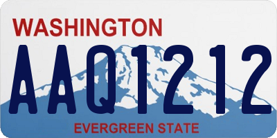 WA license plate AAQ1212