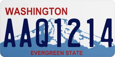 WA license plate AAQ1214
