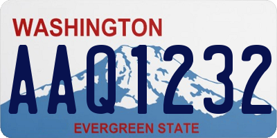 WA license plate AAQ1232