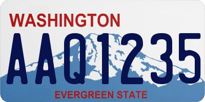 WA license plate AAQ1235