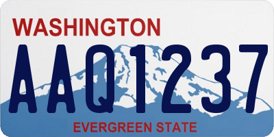 WA license plate AAQ1237