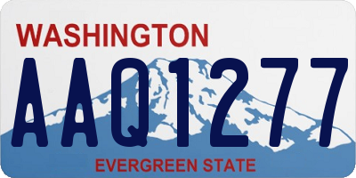 WA license plate AAQ1277