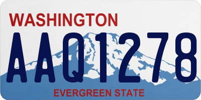 WA license plate AAQ1278