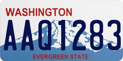WA license plate AAQ1283