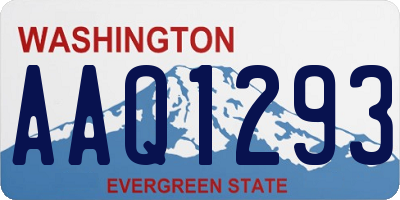 WA license plate AAQ1293