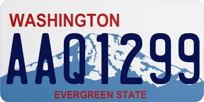 WA license plate AAQ1299
