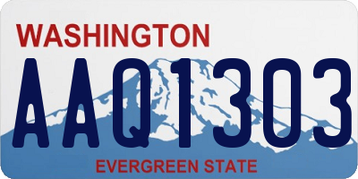 WA license plate AAQ1303