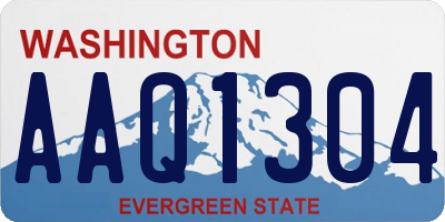 WA license plate AAQ1304