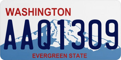 WA license plate AAQ1309