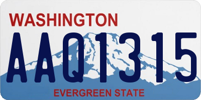 WA license plate AAQ1315